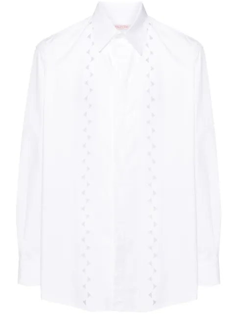 Valentino Garavani scallop-detail shirt White VABR9EADQ