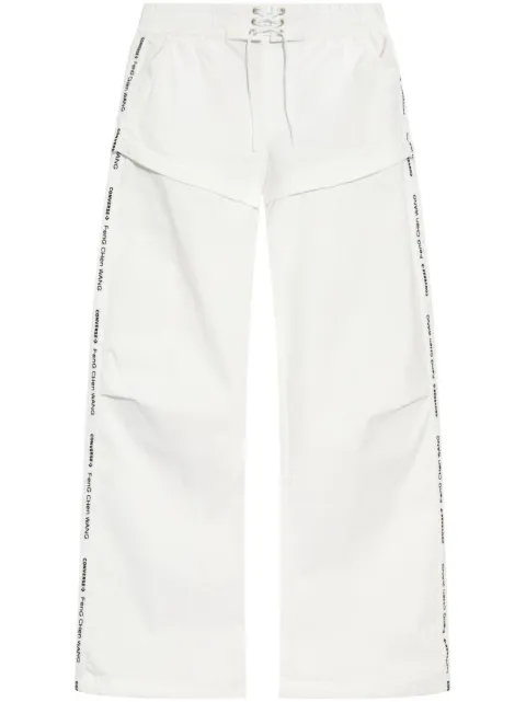 Converse x Feng Chen Wang flocked-logo cargo trousers White 10027487A01