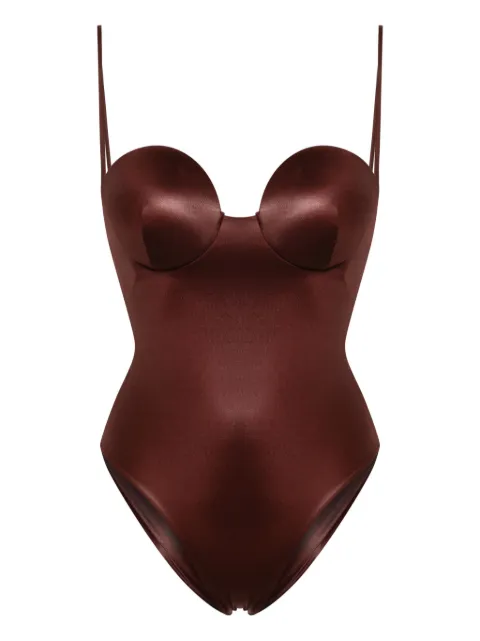 Magda Butrym Retro swimsuit Brown SWIMSUIT01