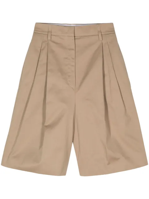 Prada pleat-detail shorts Brown P273HS00014WQ