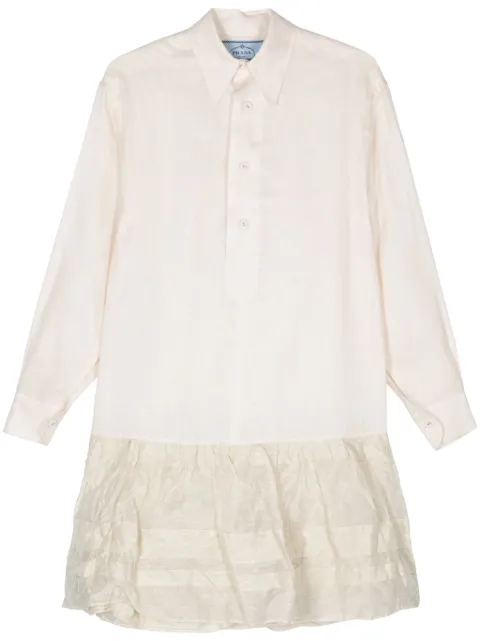 Prada linen midi dress Neutrals P3N09S00014ZC
