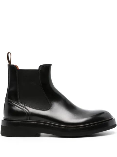 Santoni leather Chelsea boots Black MCAF18633JW6GPWE