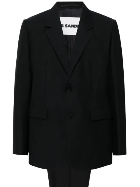 Jil Sander single-breasted relaxed fit tailored suit Blue J22FT0109J40189401