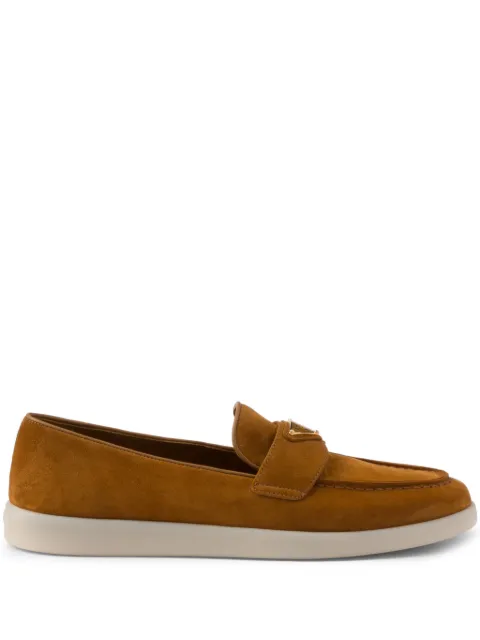 Prada suede leather loafers Brown 1D222NFB0253LOL
