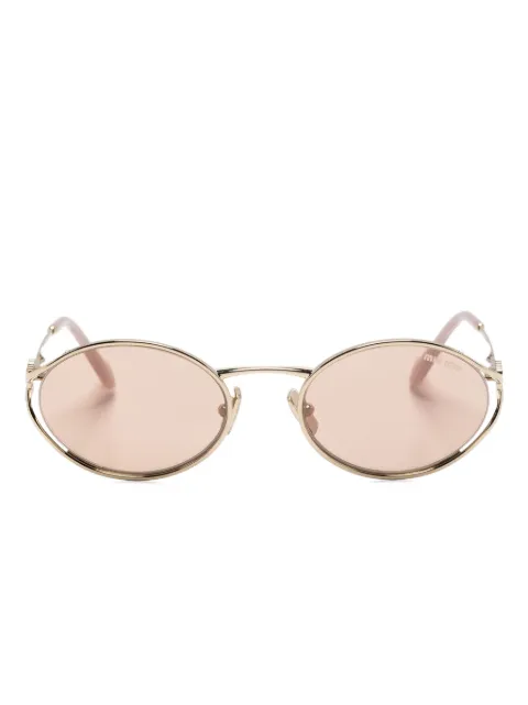 Miu Miu Eyewear Miu Miu logo sunglasses Gold SMU52YC054EZVN