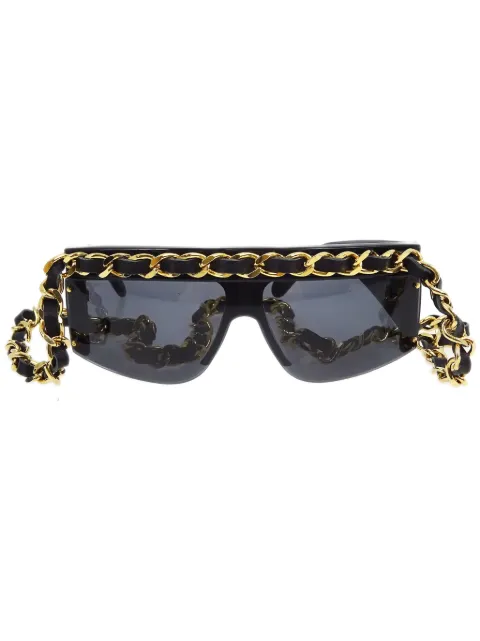 CHANEL Pre-Owned 1990-2000s Chain sunglasses Black SU0145694305