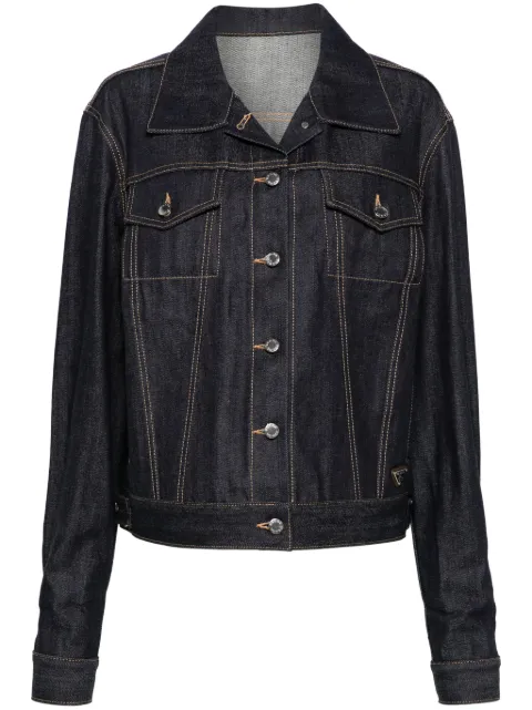 Prada triangle logo denim jacket Blue GFB311SOOO15C8