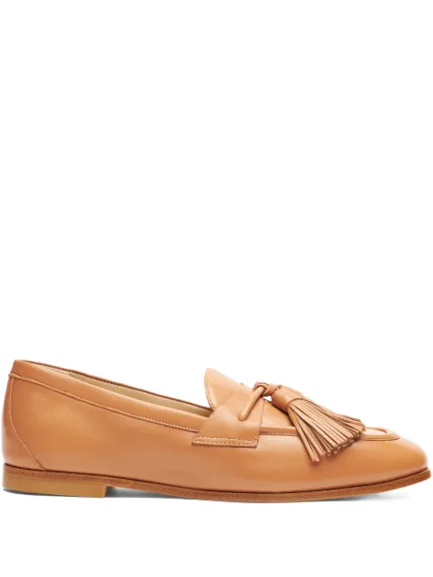 Stuart Weitzman tassel leather loafers Brown SI697DSN