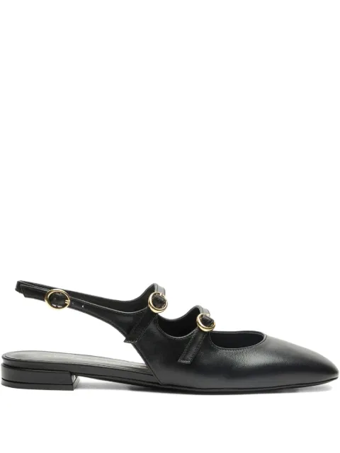 Stuart Weitzman slingback buckle flats Black SI608SMO
