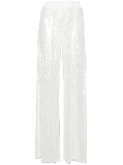 Norma Kamali high-waist flared trousers White ST2247TQ212965