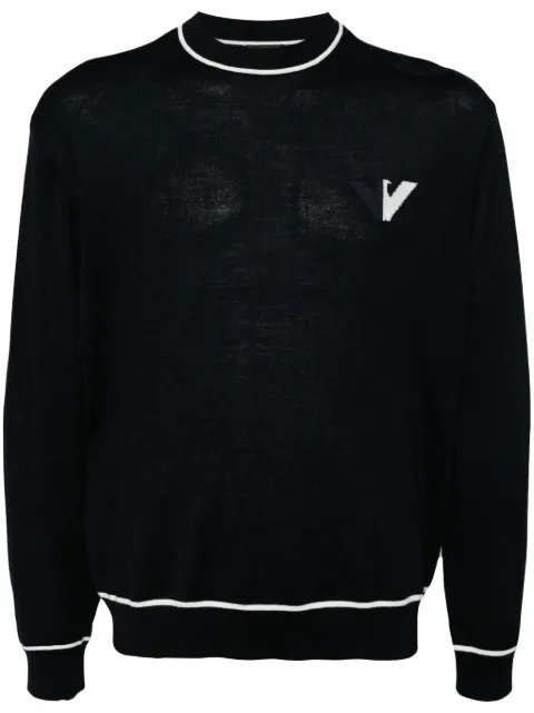 Emporio Armani logo-jacquard sweater Blue 6D1MXH1MJLZ