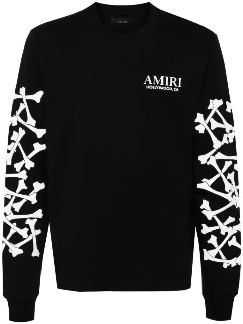 AMIRI Bones stacked long-sleeve T-shirt Black AMJYTE1076