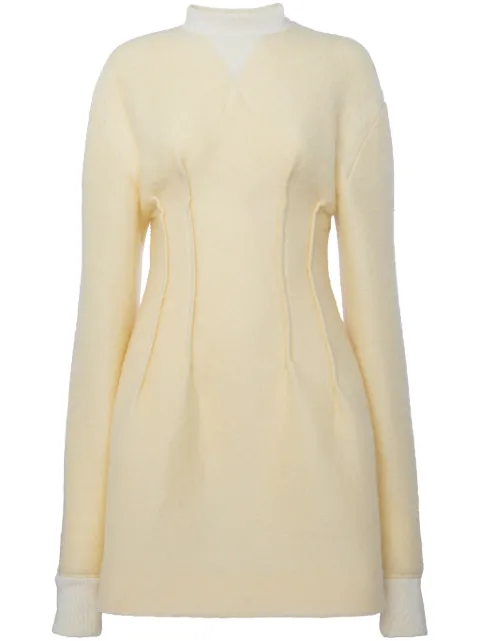 JW Anderson long-sleeve hourglass dress Yellow DR0461PG1643208