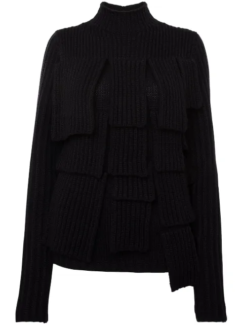 JW Anderson panelled flap sweater Blue KW1201YN0377888