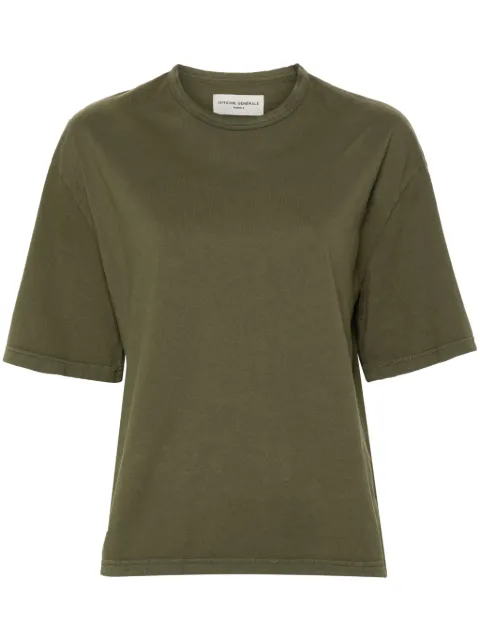 Officine Generale Leila cotton T-shirt Green W24WTEE202PRE