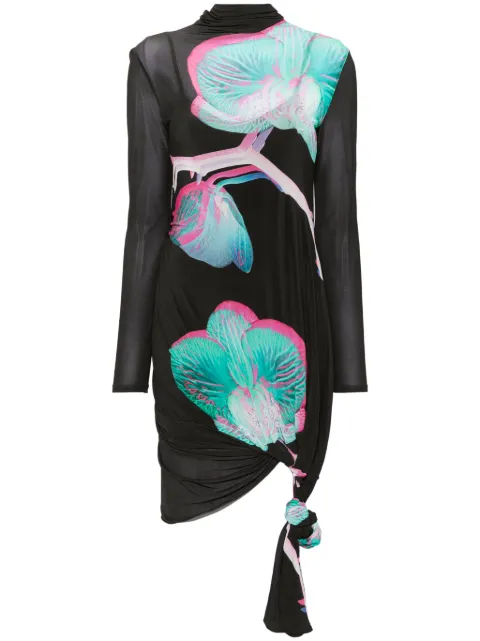 Patrizia Pepe logo-charm midi dress Black 2A2826J233