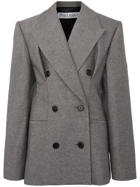 JW Anderson double-breasted hourglass blazer Grey JK0343PG1640929