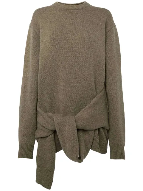 JW Anderson tie-front knit sweater Neutrals KW1263YN0384575