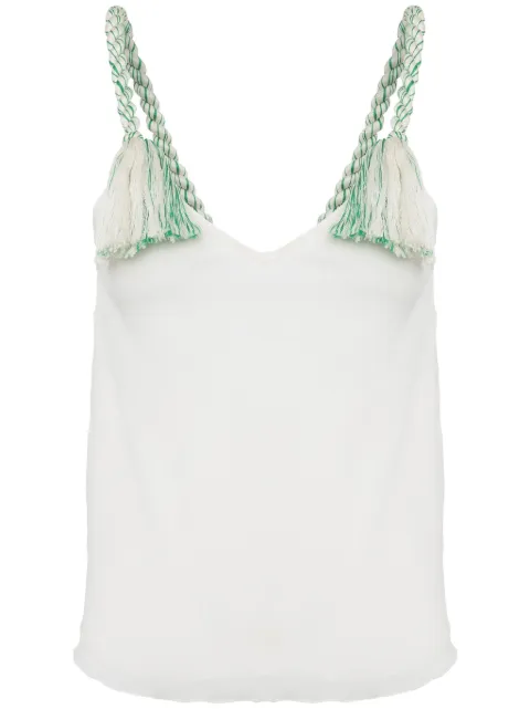 JW Anderson tassel-strap V-neck top White TP0339PG1647