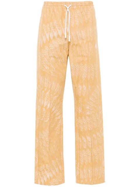 COUNTY OF MILAN AOP Feather straight-leg trousers Neutrals CMCA177S23FAB002