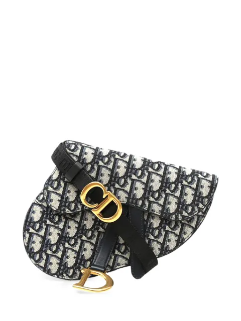 Christian Dior Pre-Owned 2020 Oblique Saddle belt bag Blue 397831