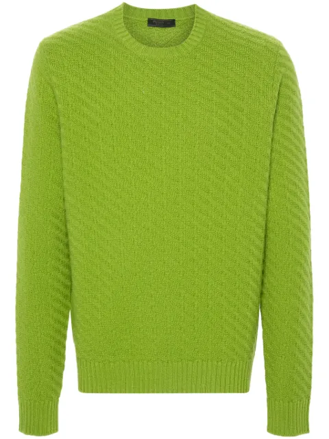 Prada ribbed-knit jumper Green UMB890SOOO15TQ