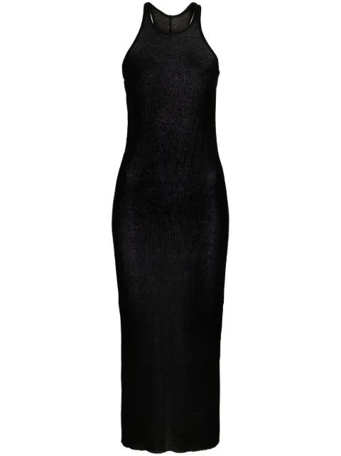 Rick Owens DRKSHDW ribbed tank midi dress Black RP02D3549RC