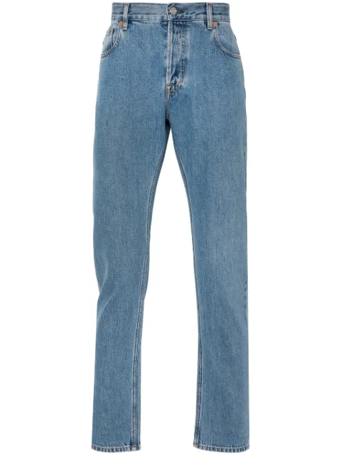 Gucci Web-stripe tapered jeans Blue 789232XDC3D