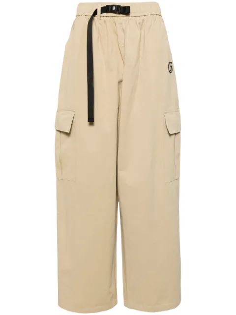Ground Zero logo-print cargo pants Brown GZOPTH0000320