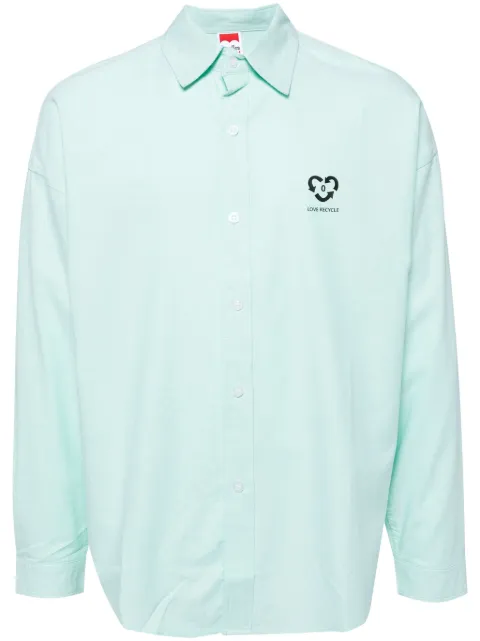 Ground Zero Recycle logo-print cotton shirt Green STH0000200GRL