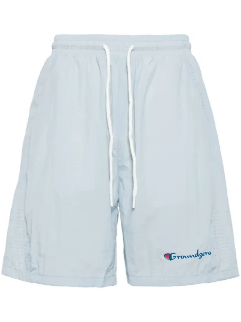 Ground Zero logo-print shorts Blue GZOSPH0000220BLX