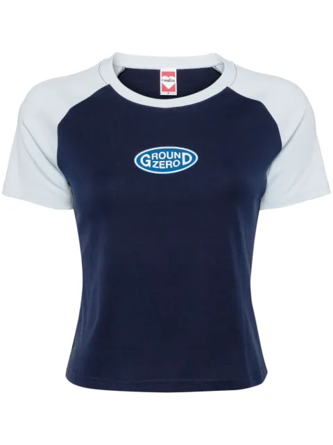 Ground Zero logo-print T-shirt Blue GZOTEYW000500BLX