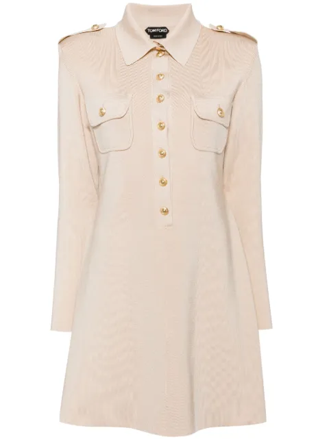 TOM FORD ribbed mini dress Neutrals ACK556YAX766
