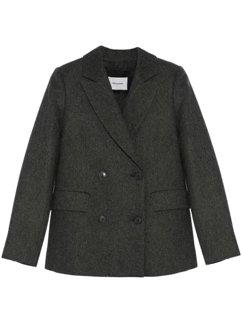 Yves Salomon double breasted blazer Grey 25WYV02468LAFL