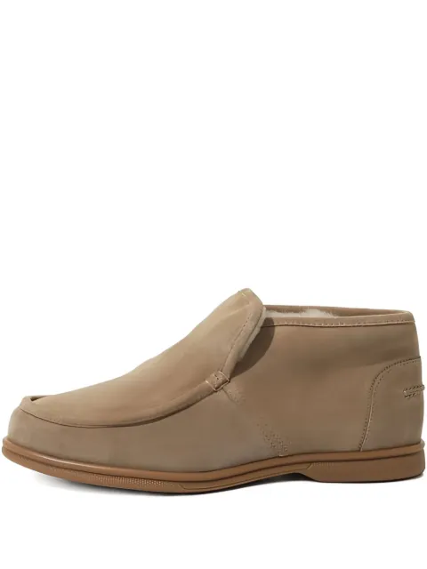 Yves Salomon Merinillo leather slip-on boots Brown 25WAC605XXMLCV