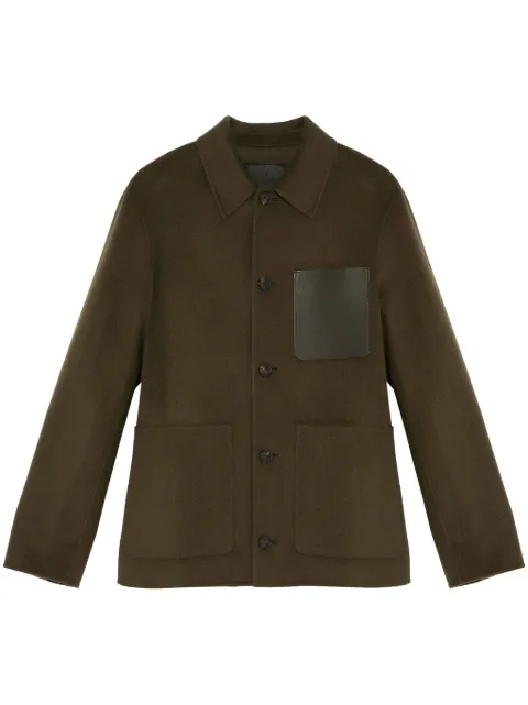 Yves Salomon chest-pocket shirt jacket Green 25WHV04475B12W