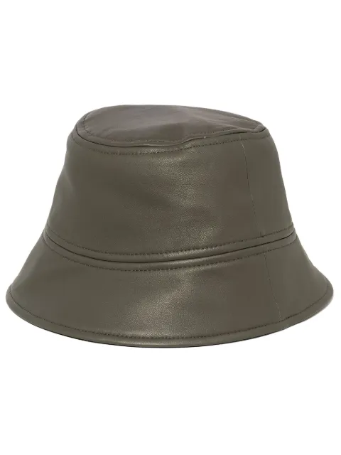 Yves Salomon leather bucket hat Green 25WAA203XXAPXX