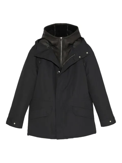 Yves Salomon hooded shearling parka Black 25WHV03277K25X