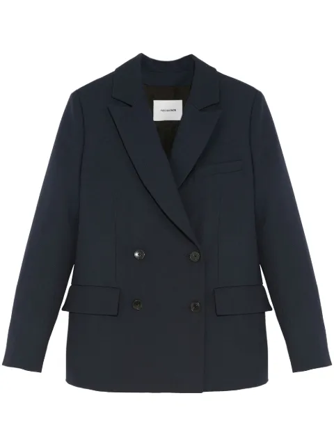 Yves Salomon double-breasted blazer Blue 25WYV02368LFTW
