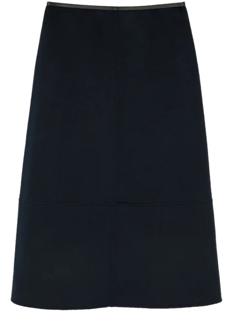 Yves Salomon double-sided midi skirt Blue 25WYJ04879CATL