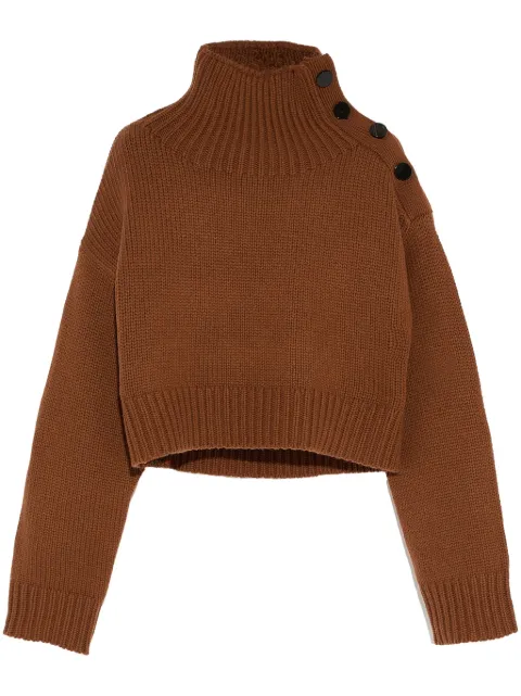 Yves Salomon cropped knit jumper Brown 24WYH50142MA6W