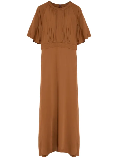 Yves Salomon belted dress Brown 25WYR03332SAMA