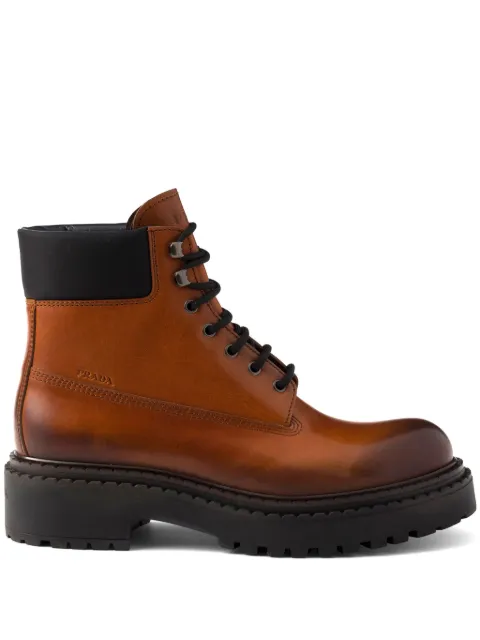 Prada leather boots Brown 2TE205FG0013G21