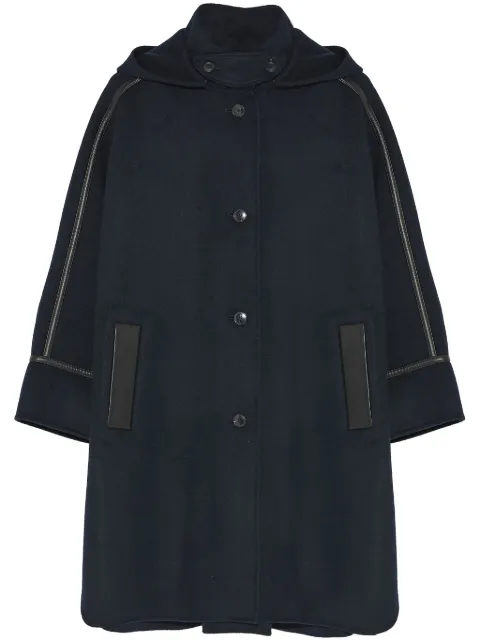 Yves Salomon cashmere-blend hooded cape Blue 25WYC04999CATL