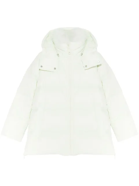 Yves Salomon shearling-trimmed down jacket Green 24WFM01576M07W