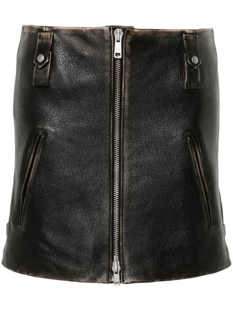 Prada leather mini skirt Black 5I880SOOO1455