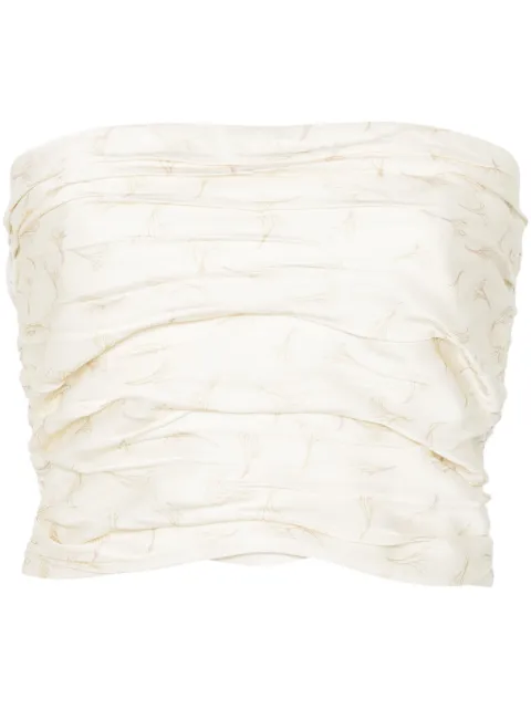ROTATE BIRGER CHRISTENSEN scarf-detail printed top Neutrals 1128432986