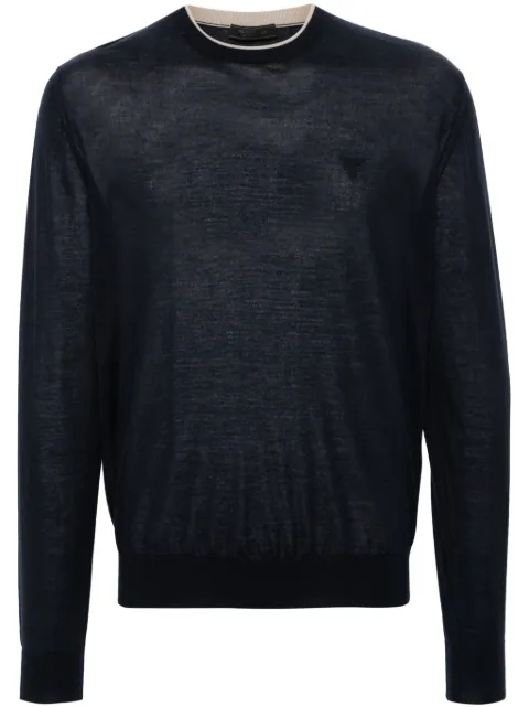 Prada mélange-effect cashmere jumper Blue UMB67113Y2SWAO