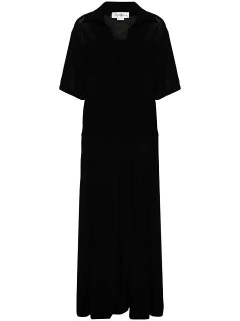 Victoria Beckham panelled knitted maxi dress Black 1324KDR005587A