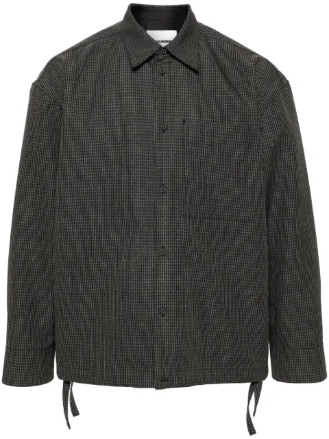 Jil Sander striped wool shirt jacket Grey J22BN0243J40177